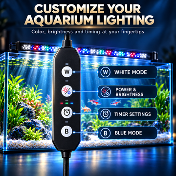 Full-Spectrum Aquarium LED Light with Timer & Adjustable Brightness