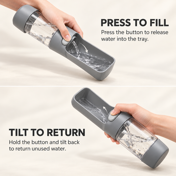 Pet Travel Water Bottle & Food Container