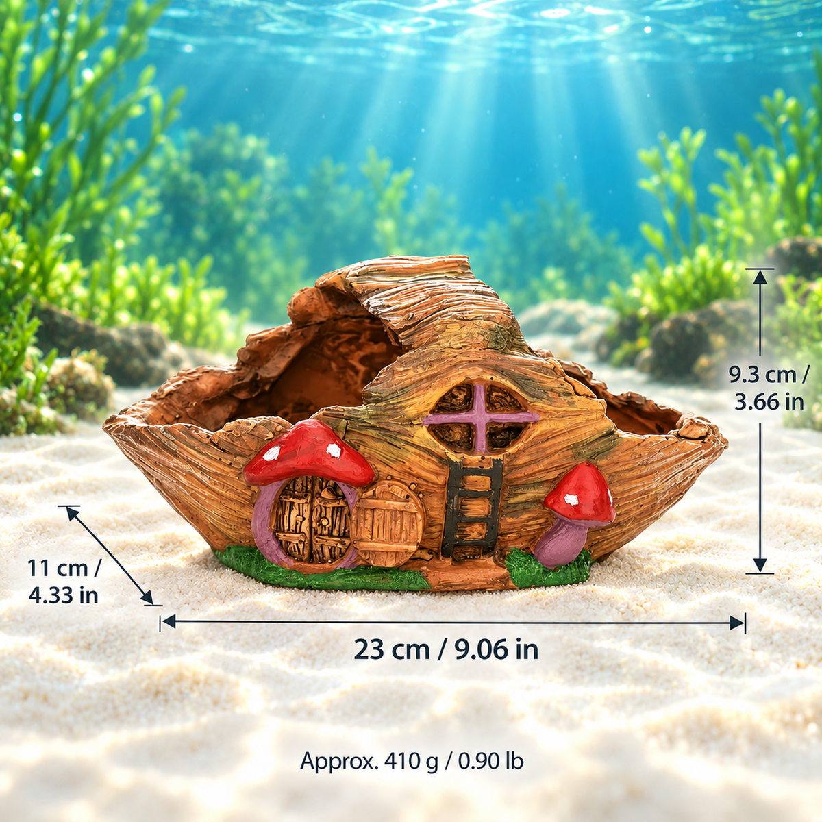 Resin Aquarium Hideout Ornaments for Betta Fish & Shrimp