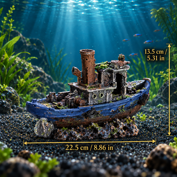 Pirate Shipwreck Aquarium Ornament with Fish Hideouts