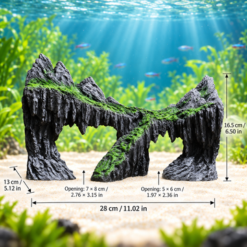Resin Mountain Rock Aquarium Ornament