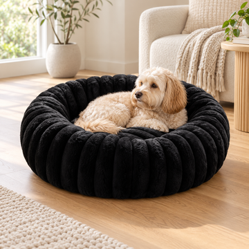 Round Long-Plush Dog Bed
