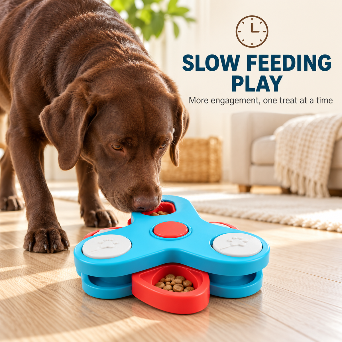 Multi-Layer Spinning Puzzle Feeder for Dogs & Cats