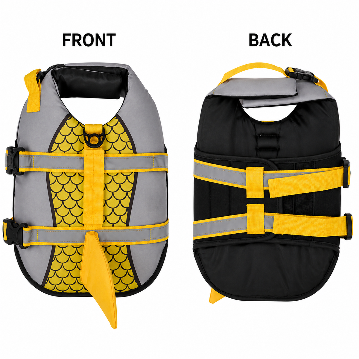 Shark Dog Swim Vest – Life Jacket & Harness for Summer Water Fun