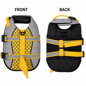 Additional view of Shark Dog Swim Vest – Life Jacket & Harness for Summer Water Fun