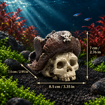 Resin Skull Hideout Ornament for Aquariums & Terrariums