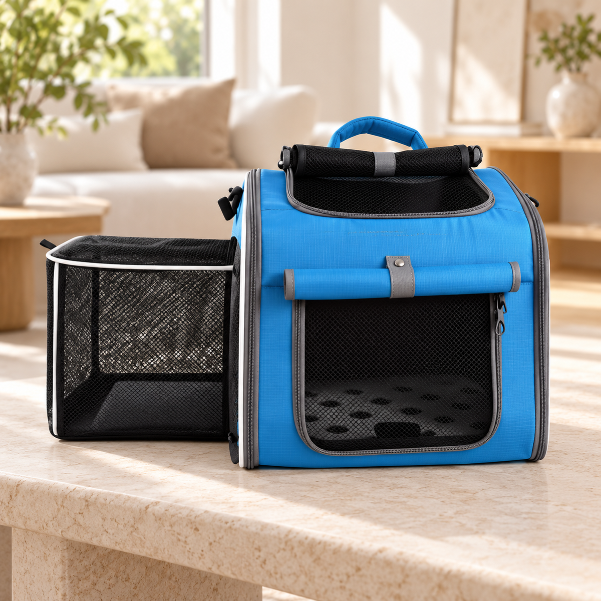 Expandable Bike Basket & Travel Carrier for Dogs & Cats