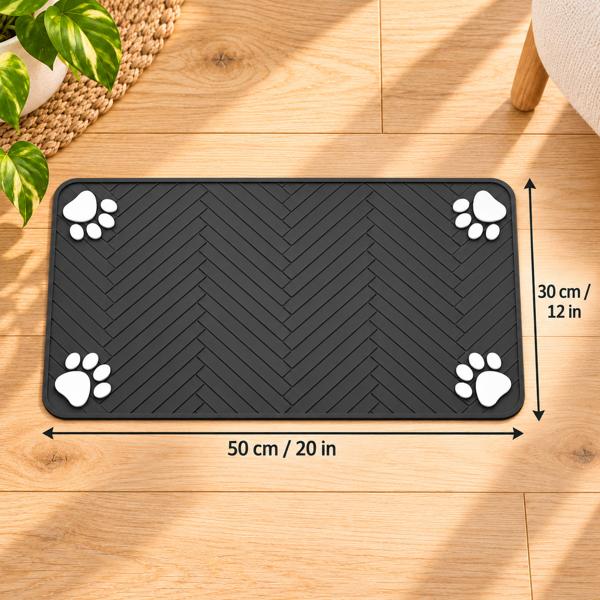 Absorbent Pet Feeding Mat for Dogs & Cats