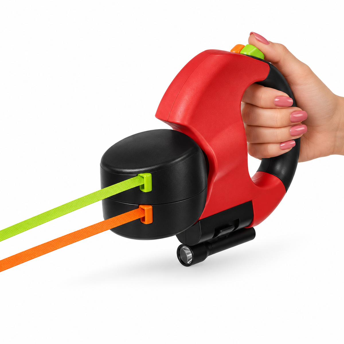 3M Dual Retractable Dog Leash with Light & Swivel