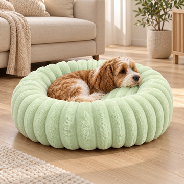 Round Long-Plush Dog Bed