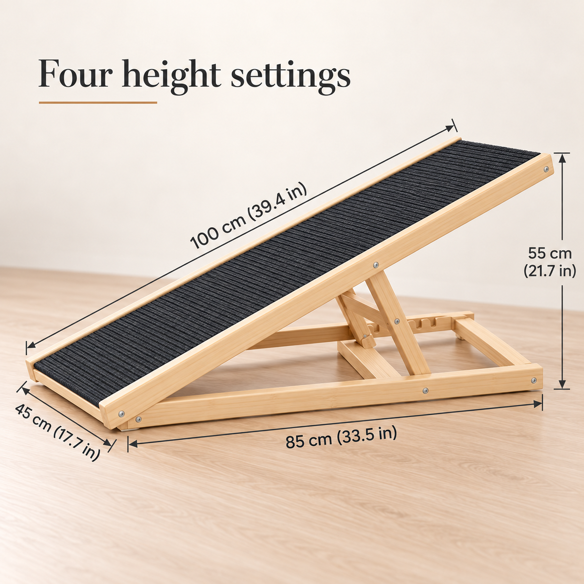 Adjustable Wooden Dog Ramp