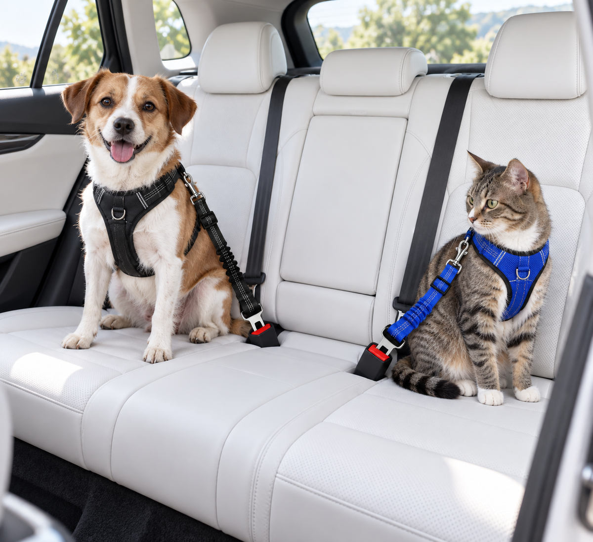 Adjustable Car Safety Seat Belt for Dogs & Cats