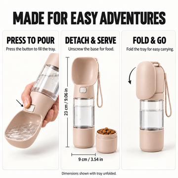 Pet Travel Water Bottle & Food Container