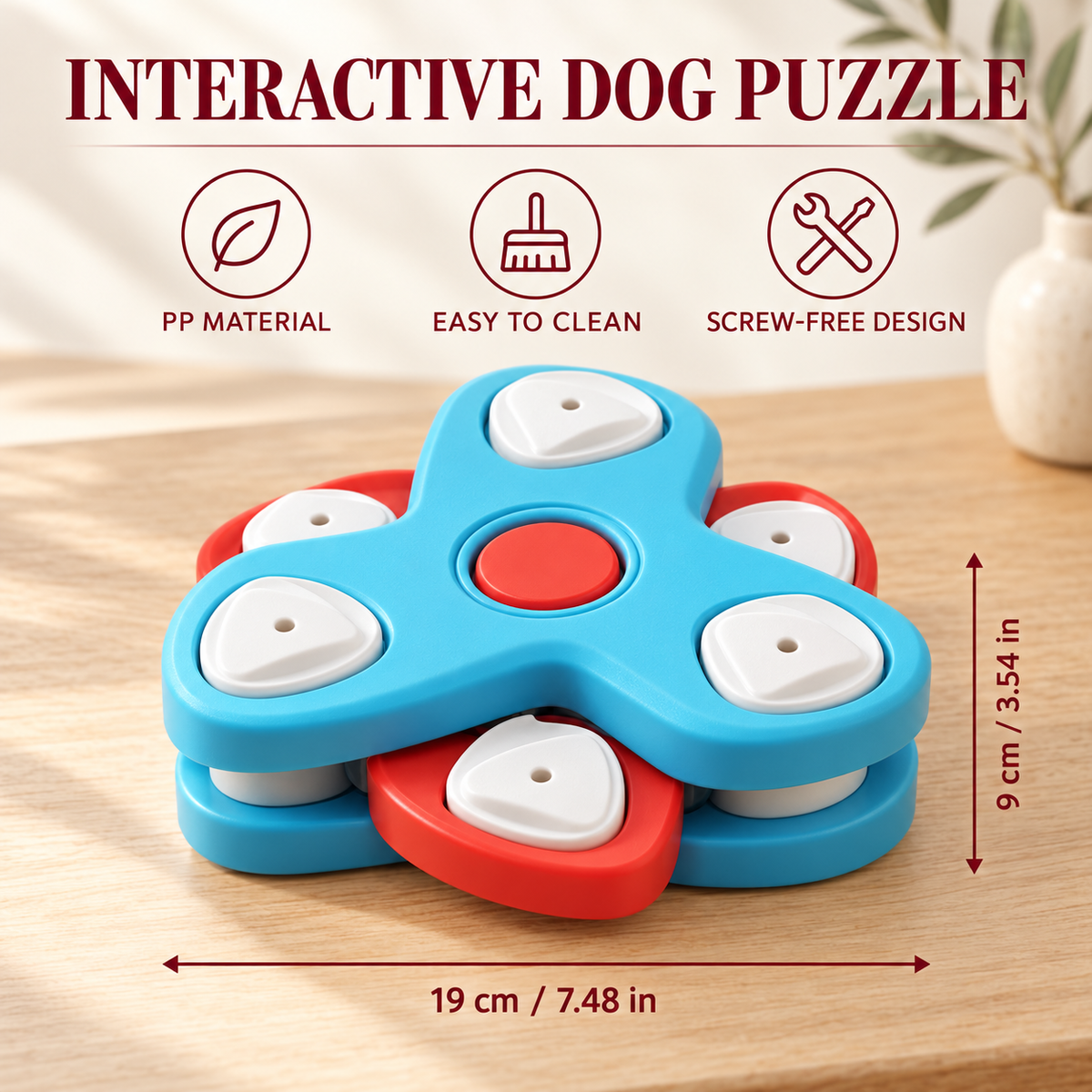 Multi-Layer Spinning Puzzle Feeder for Dogs & Cats