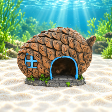 Resin Aquarium Hideout Ornaments for Betta Fish & Shrimp