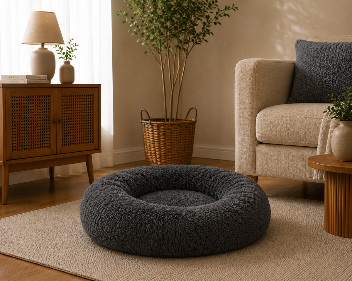 Cozy Round Pet Bed – For Dogs & Cats