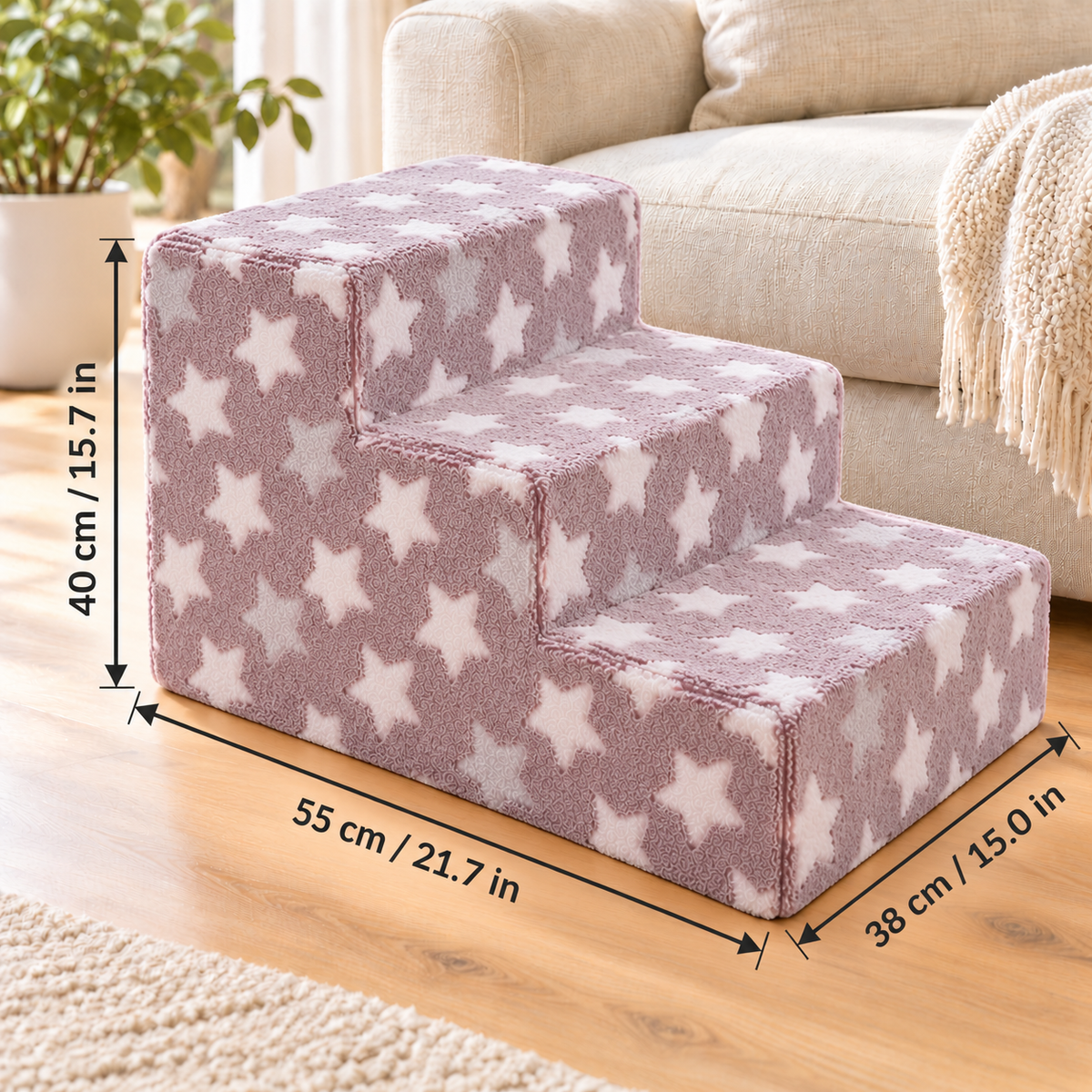 Foam Dog Steps for Beds & Couches