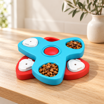 Multi-Layer Spinning Puzzle Feeder for Dogs & Cats