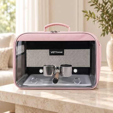 Bird Travel Carrier Bag with Perch & Feeding Cups