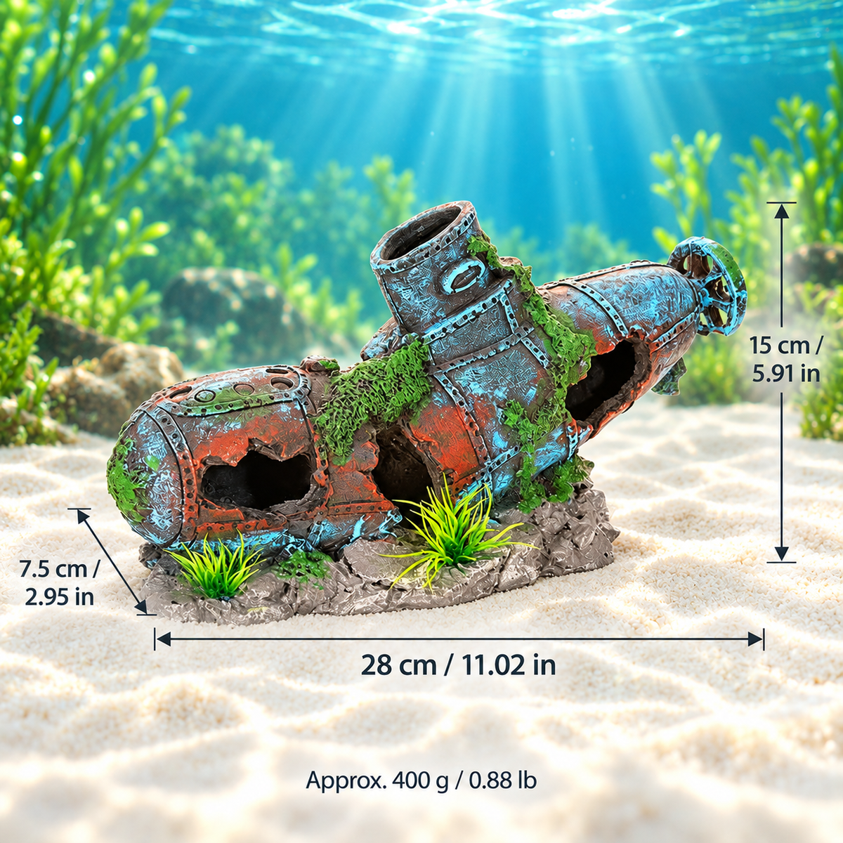 Resin Aquarium Hideout Ornaments for Betta Fish & Shrimp