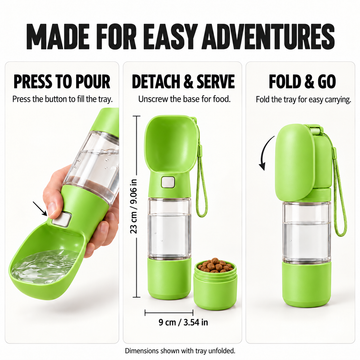 Pet Travel Water Bottle & Food Container