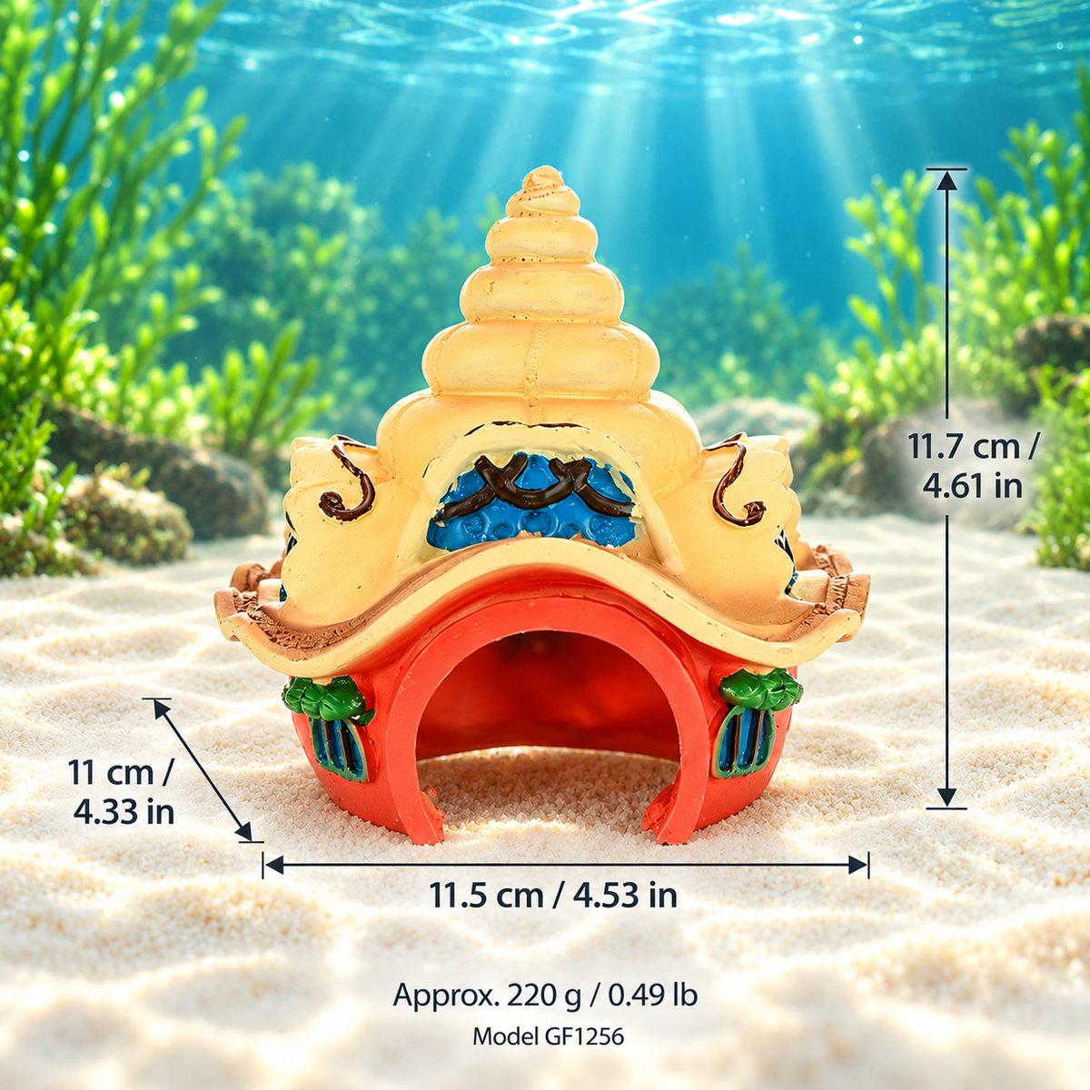 Resin Aquarium Hideout Ornaments for Betta Fish & Shrimp