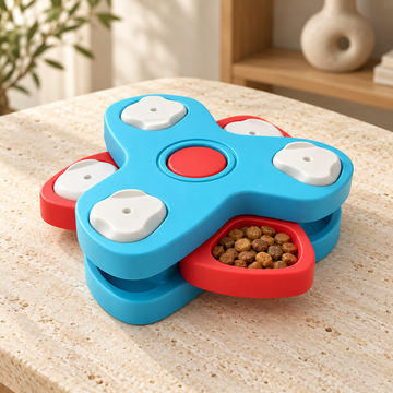 Multi-Layer Spinning Puzzle Feeder for Dogs & Cats