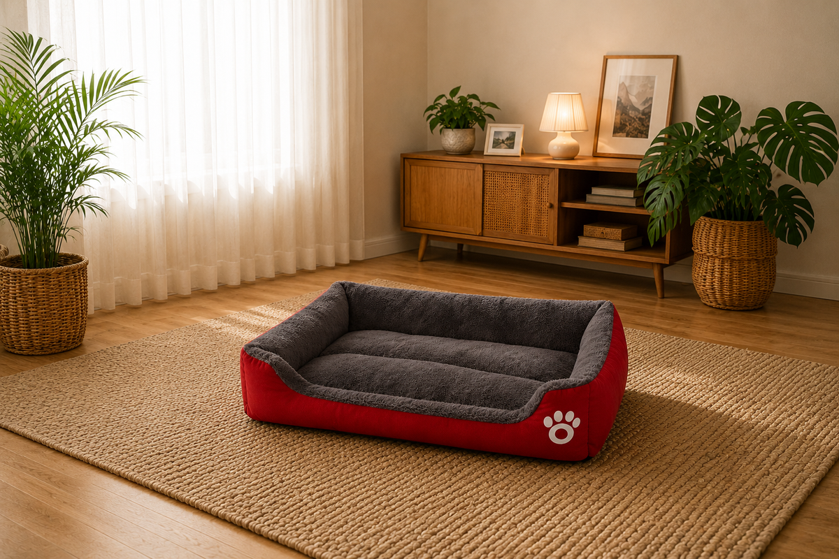Plush Pet Sleeping Bed – Non-Slip & Bite-Resistant