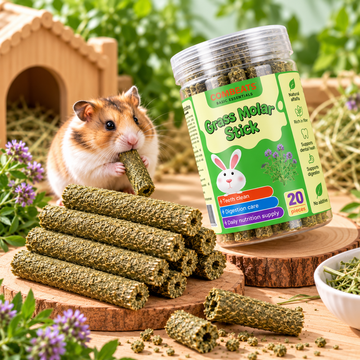 Additional view of Natural Chew Sticks for Small Pets – Timothy Grass, Carrot & Herbal Flavours | 6 Varieties