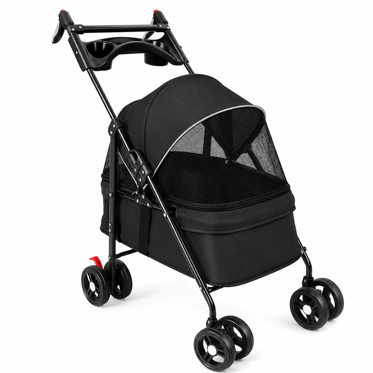 2-in-1 Pet Stroller – Foldable Pram for Cats, Dogs & Rabbits up to 10 kg