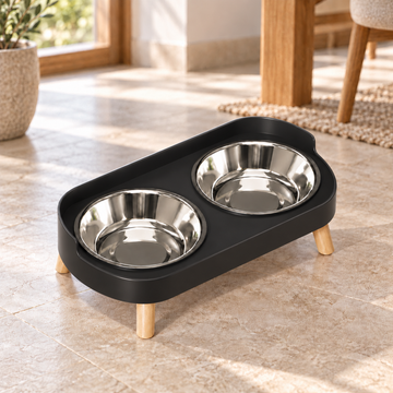 Double Pet Feeding Bowls