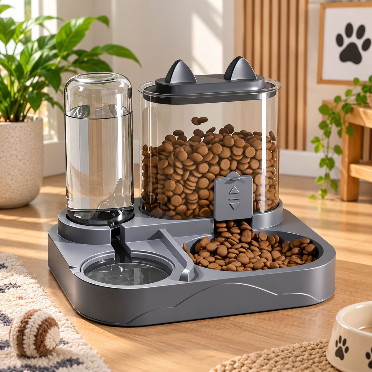 2-in-1 Automatic Cat Feeder & Water Dispenser
