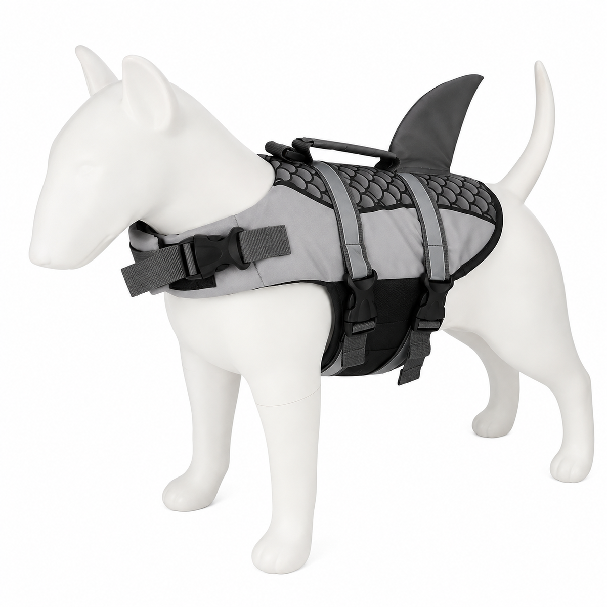Shark Dog Swim Vest – Life Jacket & Harness for Summer Water Fun