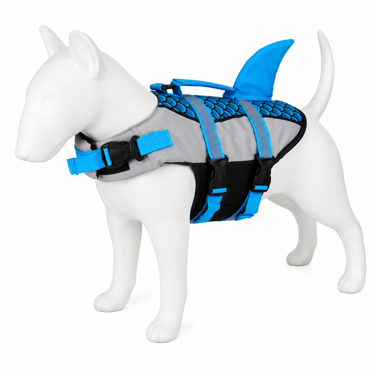 Shark Dog Swim Vest – Life Jacket & Harness for Summer Water Fun