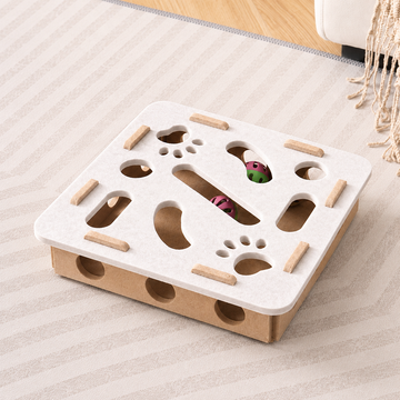 Additional view of Interactive Cat Puzzle Toy Box – Felt Activity Board with Ball for Indoor Cats