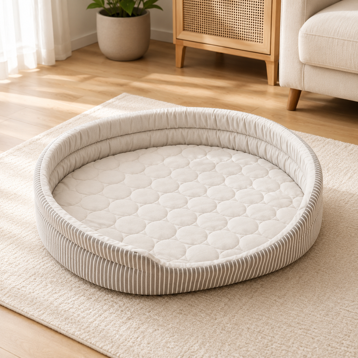 Oval Self-Cooling Pet Bed