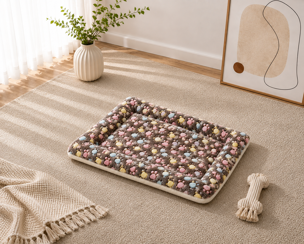 Soft Flannel Pet Mat – Washable & All-Season