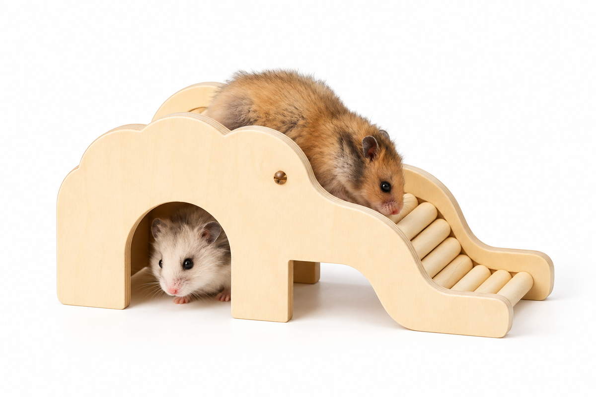Wooden Hamster Accessories – Ladder, Bridge & Climbing Toys | 8 Styles
