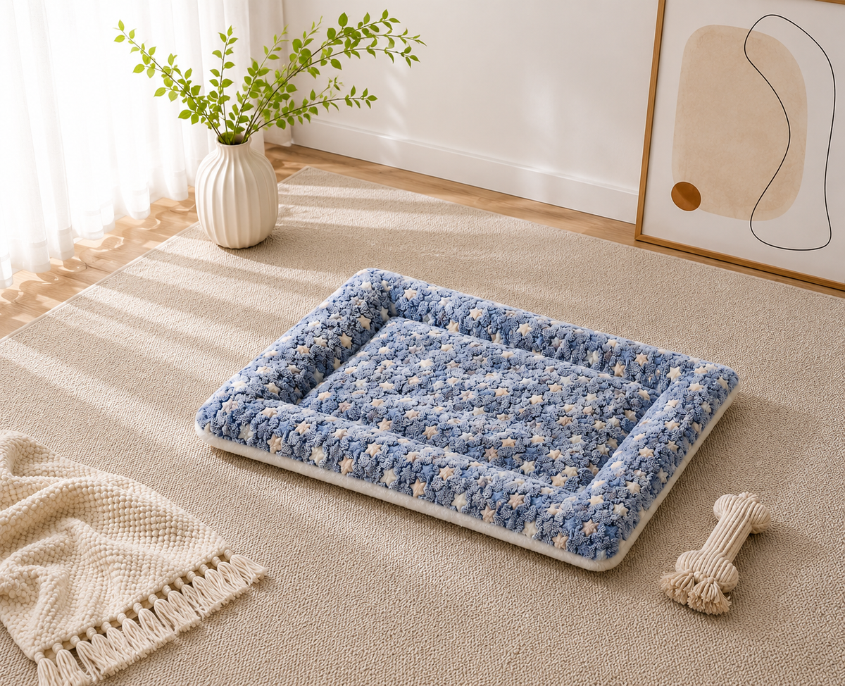 Soft Flannel Pet Mat – Washable & All-Season