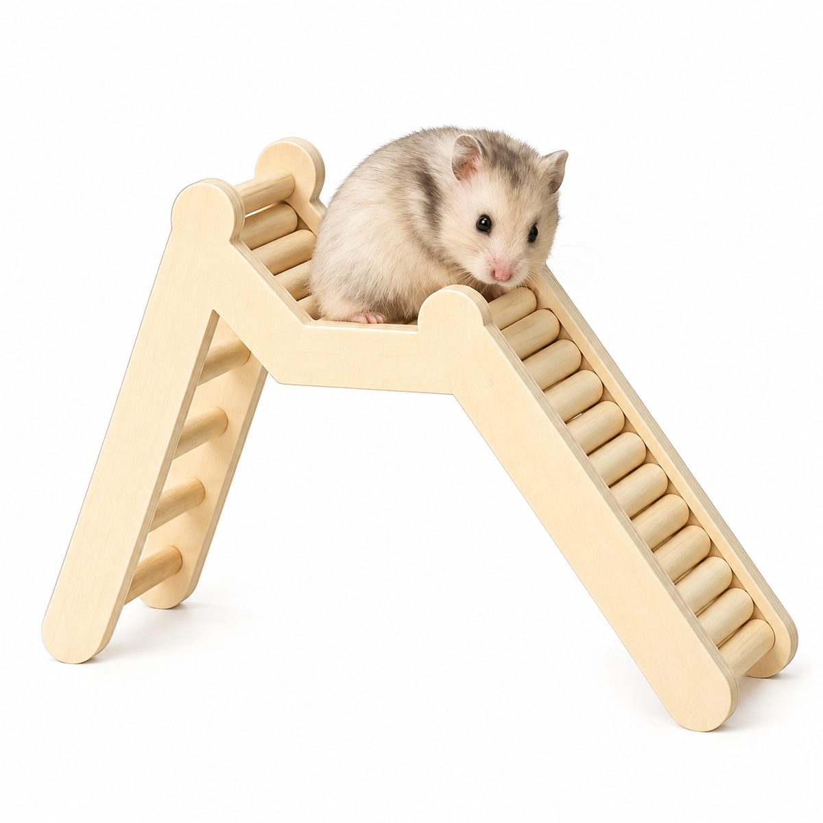 Wooden Hamster Accessories – Ladder, Bridge & Climbing Toys | 8 Styles