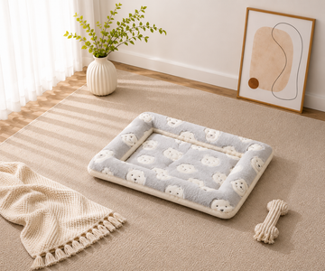 Soft Flannel Pet Mat – Washable & All-Season in grey