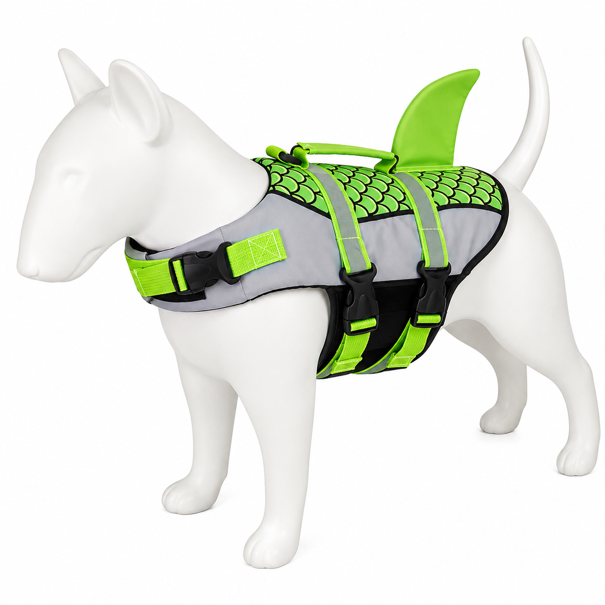 Shark Dog Swim Vest – Life Jacket & Harness for Summer Water Fun