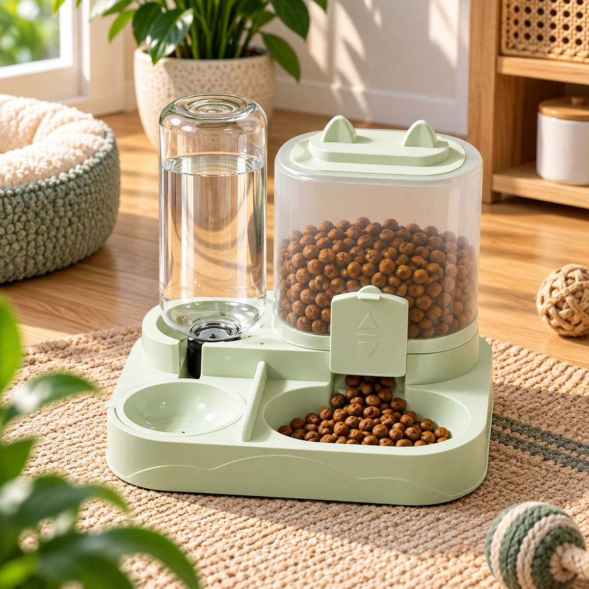 2-in-1 Automatic Cat Feeder & Water Dispenser