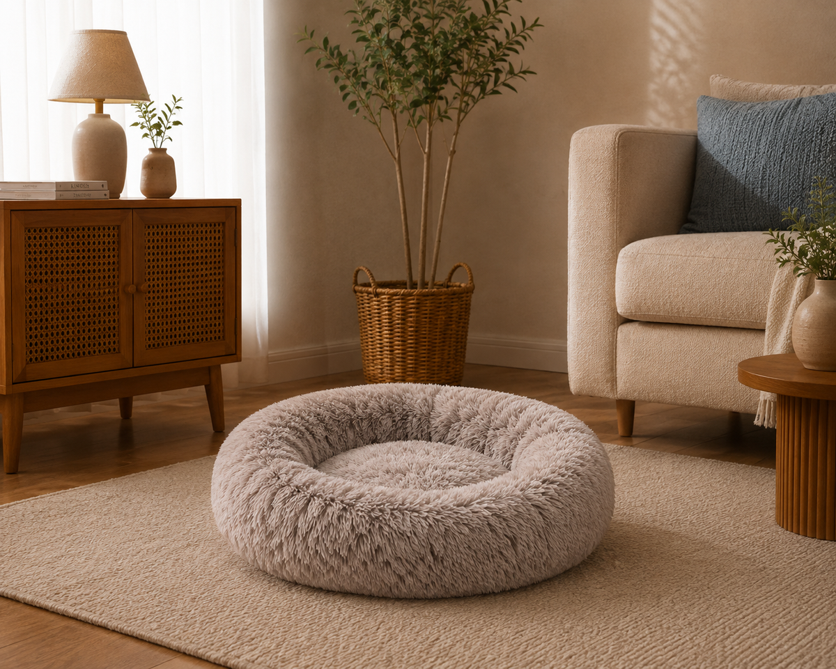 Cozy Round Pet Bed – For Dogs & Cats