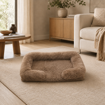 Plush Pet Sofa Bed in khaki