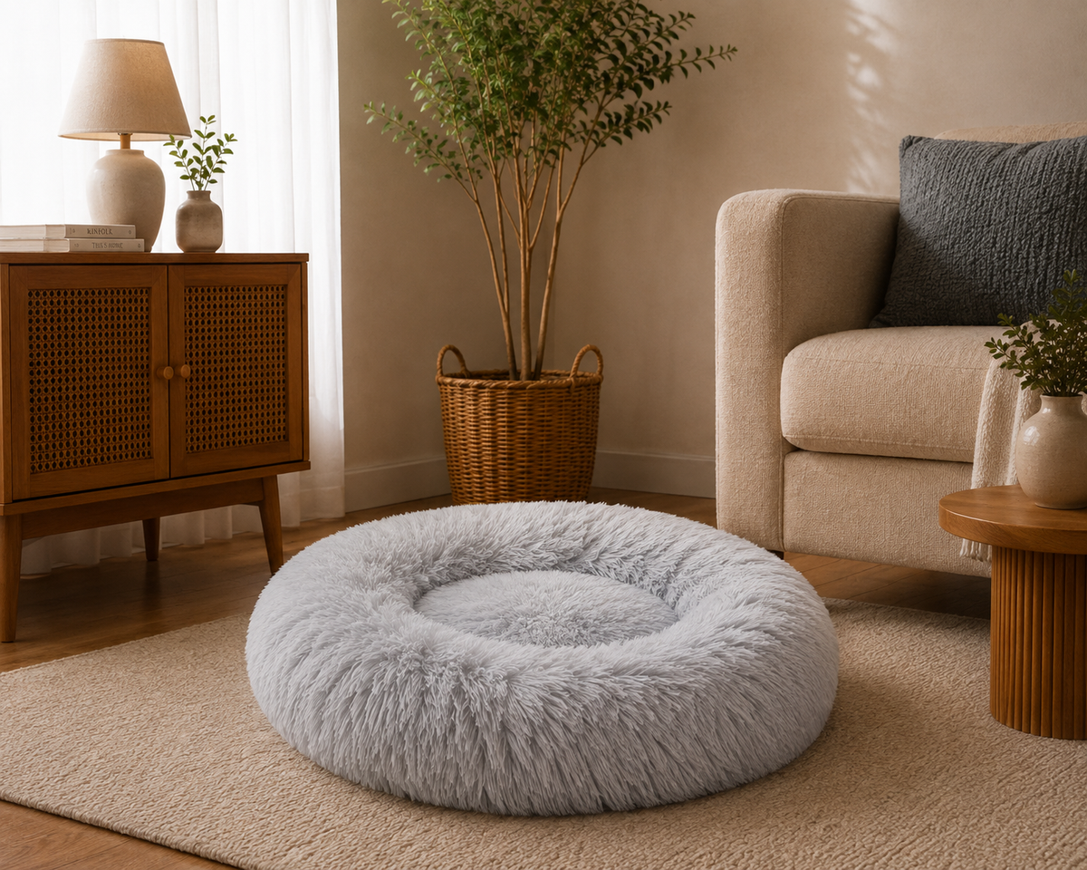 Cozy Round Pet Bed – For Dogs & Cats