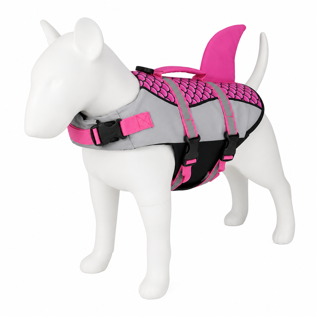 Shark Dog Swim Vest – Life Jacket & Harness for Summer Water Fun