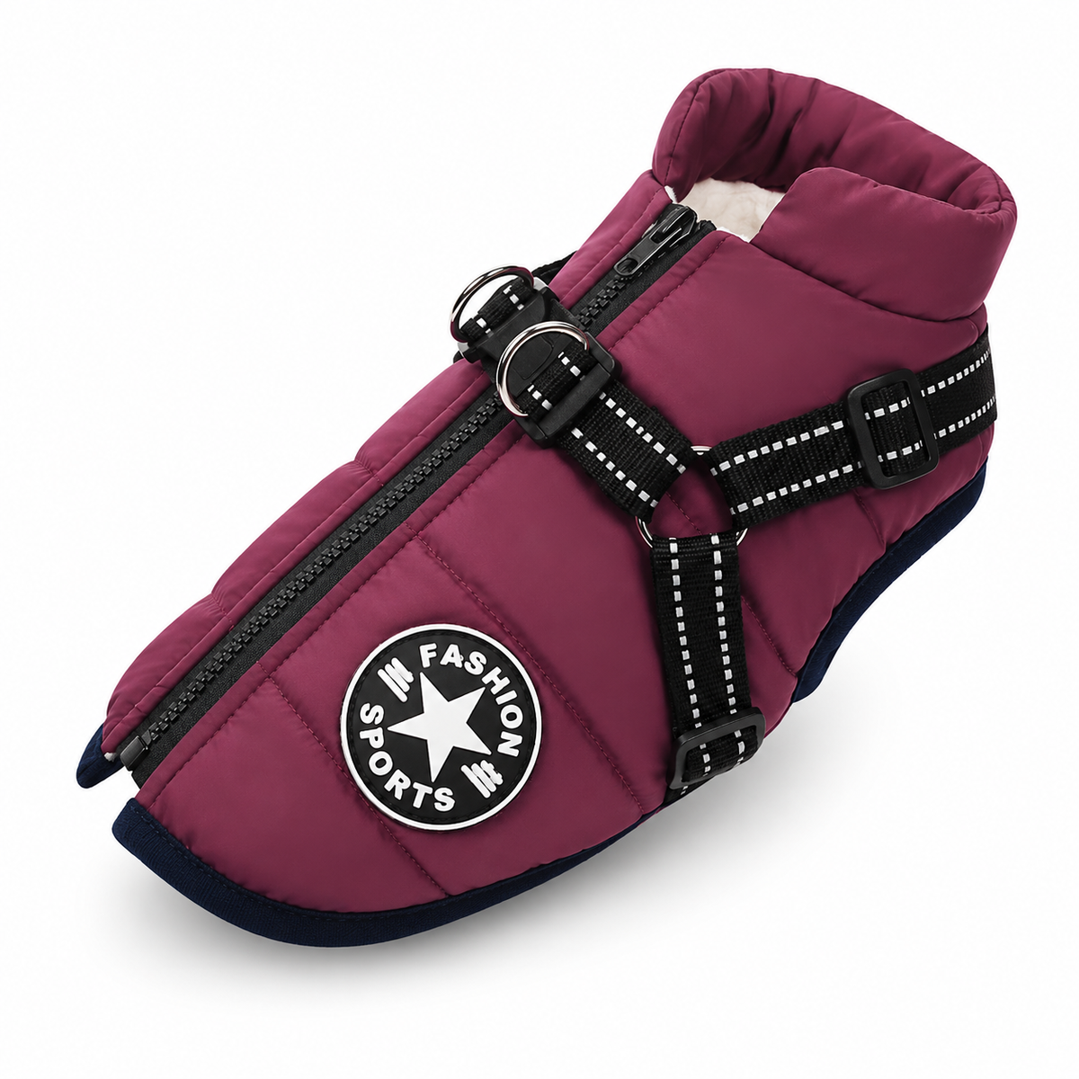 Dog Winter Jacket with Built-In Harness – Waterproof Coat for Medium & Large Dogs