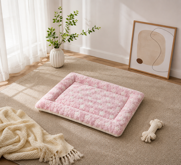 Soft Flannel Pet Mat – Washable & All-Season in red
