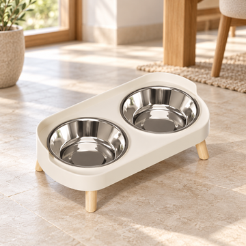 Double Pet Feeding Bowls